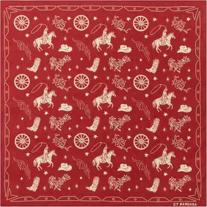 22"x22" Cowboy Element Cotton Bandana Multi-Purpose Headbands