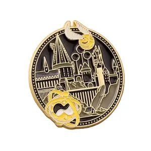 Cute wizards castle enamel pin
