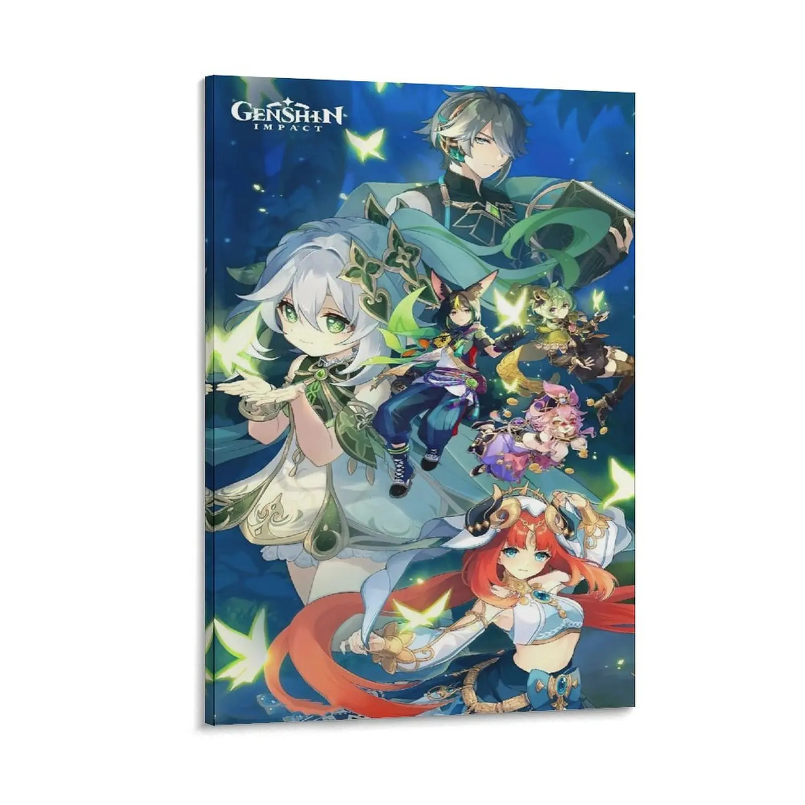 Genshin Impact Artistic Canvas Poster - Home Decor Painting for Gamers' Bedrooms, Ideal for Gift Giving in Home Supplies Category, Decoration