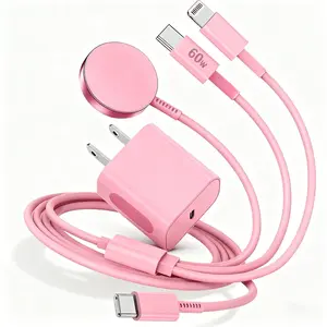 3 in 1 For Apple Watch Charger, Multiple USB C Cable Magnetic iWatch Charger Fast Charging Cord 6FT for Apple Watch Ultra/SE/SESeries 10/9/8/7/6/5/4/3,iPhone 16 15 14