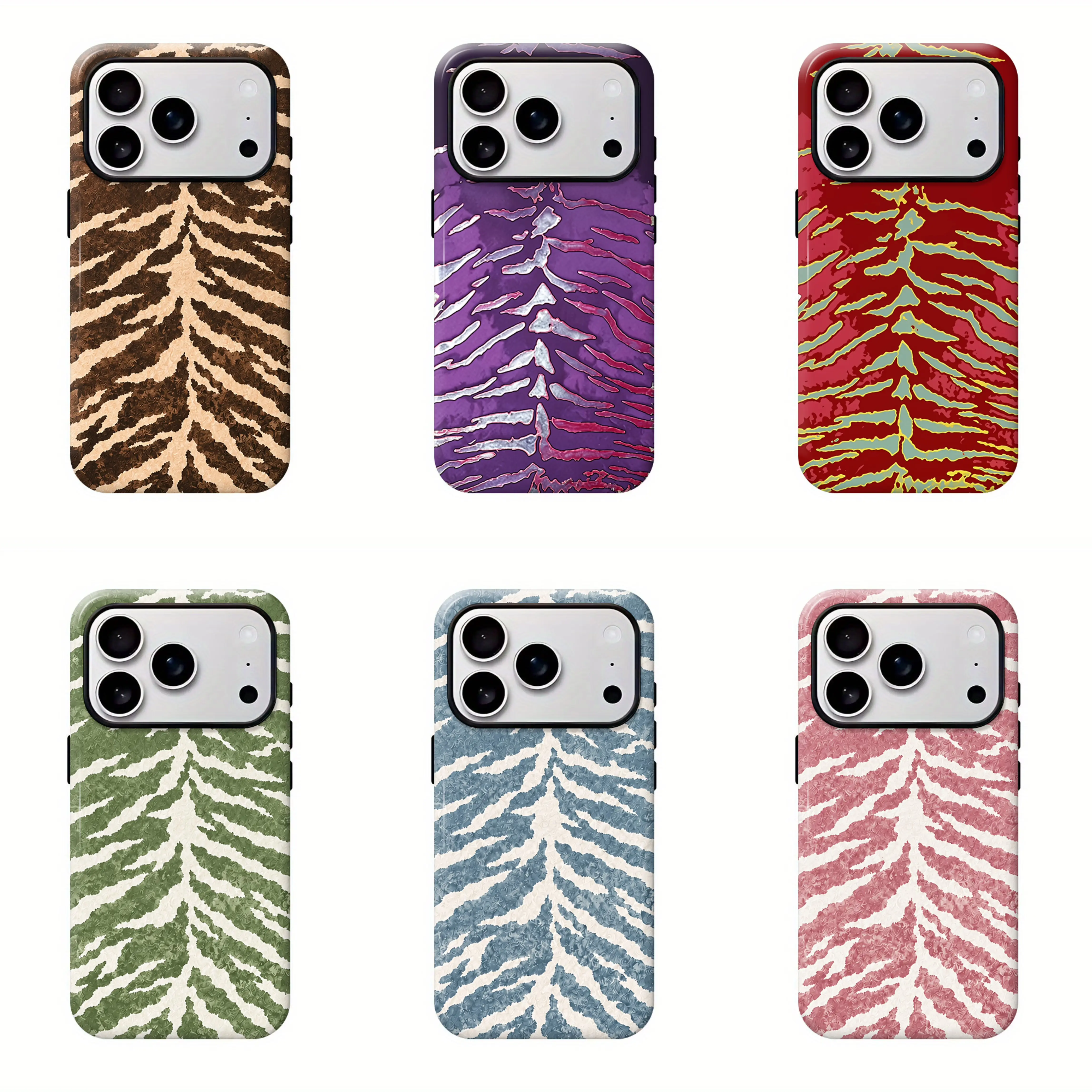 6 Style Of Leopard Print Tough Phone Case, Stylish Protective Cover Hard Case Phone Case For iPhone 17 16 15 14 13 12 11 Pro Max