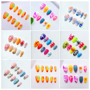 [short almond collection 2,buy 4 get 1 free]Vosplends  handmade 10pcs  nailhaven press on nailsMilky White Press On  | CurvLife  |  Glossy Natural Finish | Easy Apply, Comfortable & Durable | Daily, Business & Elegant  Art | Summervibe faux