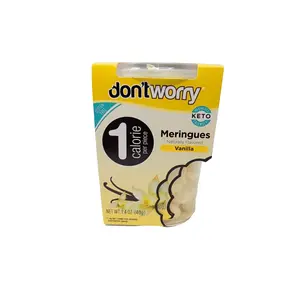 don'tworry Meringues Vanilla Flavor 1.4 Ounce Plastic Container
