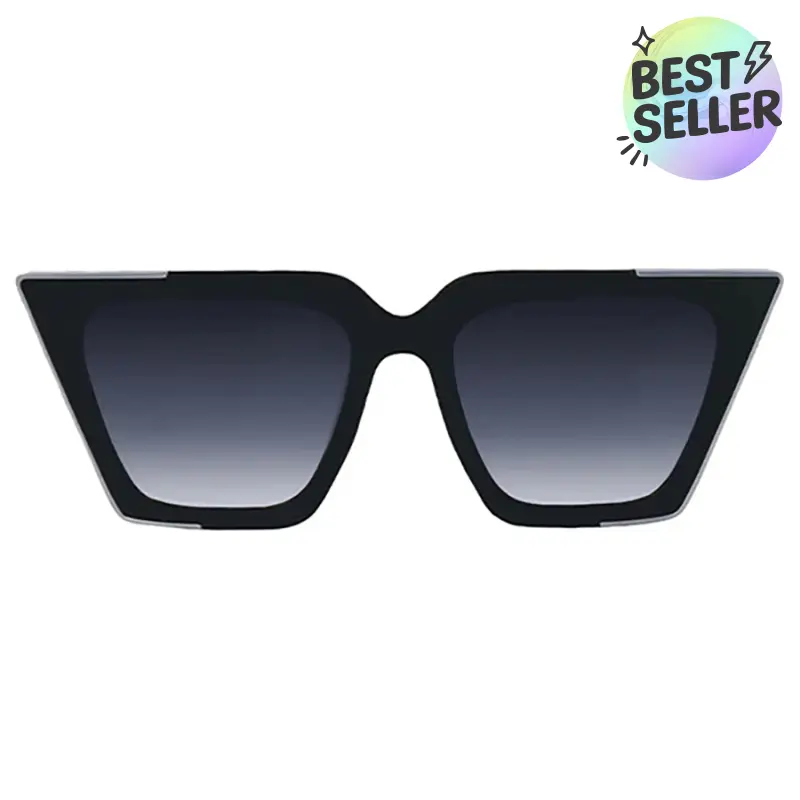 The CEO - Faded Black - Tangle Free Cat Eye Sunglasses - Certified Shatter-Resistant Lenses - UV400 - For Women & Men