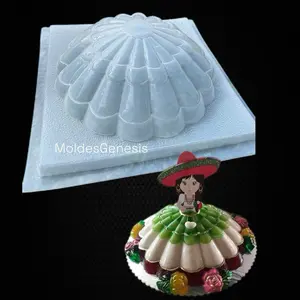 Molde de falda para gelatina / Princess Skirt Gelatin Mold for Creative Dessert Making Perfect for Gelatine Recipes Plastic