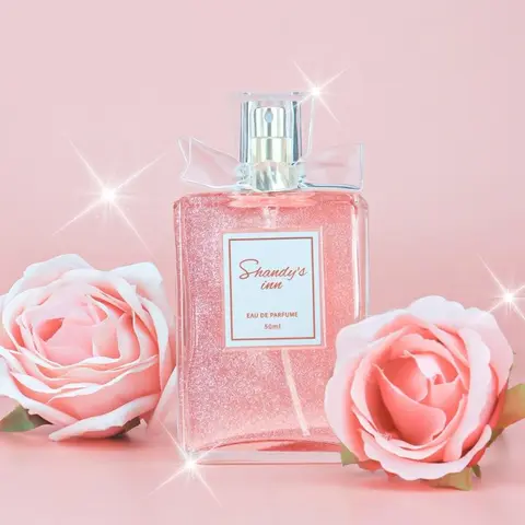 50ML Women's Perfume, Eau De Parfume, Fresh Rose Scent, Elegant Floral Scents, Floral Scent Fragrance, Elegant Gift for Women, Trendy Party and Daily Use, Alcoholic Liquid, Single Item, Flower Spray Perfume
