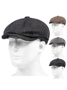 Men Ivy Gatsby Newsboy Hats - Classic Irish Cabbie Flat Cap Newsies Hunting Driving Hats