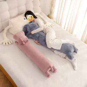 Elephant Shape Plush Pillow, Soft Long Cushion for Living Room Sofa, Bedroom Bed Decor, Side Sleep Companion, Home Decoration Gift