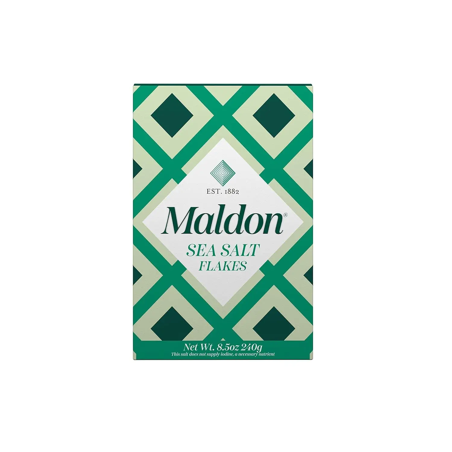 Maldon Sea Salt Flakes, 8.5 oz (240 g) Kosher Natural Gourmet Pyramid-Shaped Salt, Hand-Harvested for 4 Generations, Savory Flavor, Ideal for Multiple Dishes (Packaging May Vary)