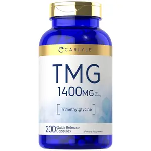 Carlyle TMG Supplement | 1400mg | 200 Trimethylglycine Quick Release Capsules | Non-GMO & Gluten Free