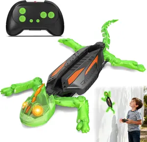 Gecko Robot Toy Set USB-Powered, Wall Climbing Lizard LED Eyes, Dual Mode Floor Wall Crawling for Home Party Trick Play Father’s Day Present,Mother’s Day Gift