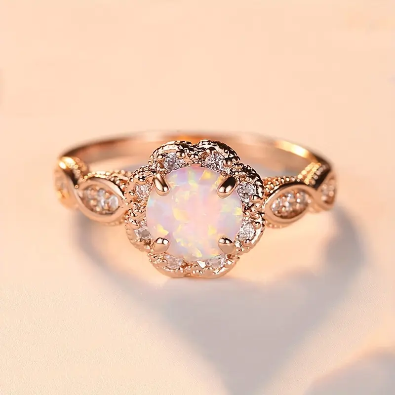 1pc Shiny Hollow Rhinestone Decor Ring, Birthday Gift, Engagement Anniversary Thanksgiving Gift For Girls moval  engagement  ring fit  any  ring blue  tearstone  ring