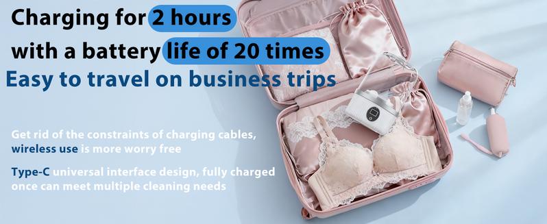 【Latest Products】Wireless Mini Washing Machine, Rechargeable Portable Underwear Washing Machine, 3L Extra Large Capacity, Suitable for Travel,Apartment,Camping