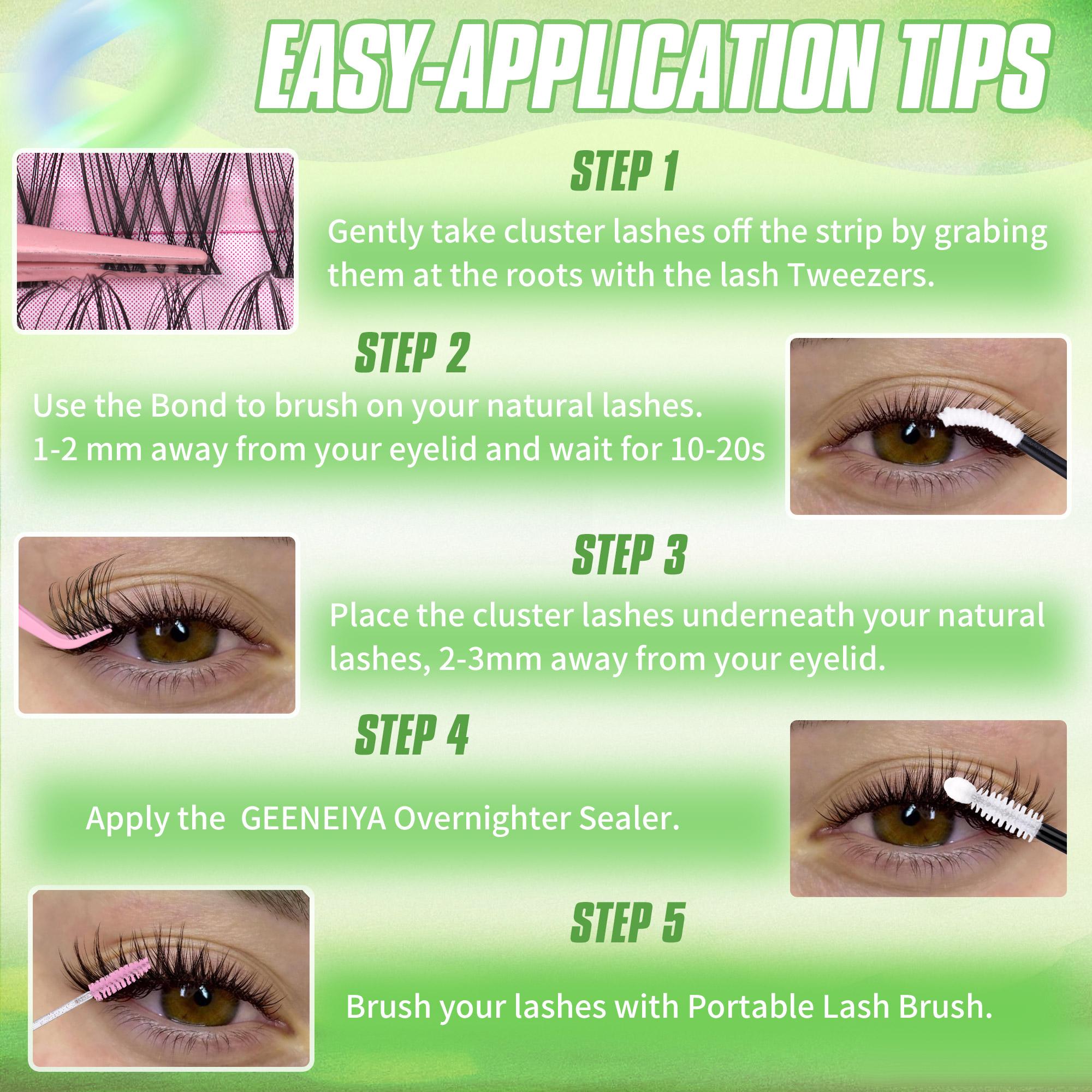 Geeneiya VENUS Lashes Waterproof DIY Lash Extension Kit, 8-14MM Wispy Lash Clusters Kit, Ultra-thin Soft Band Eyelash Extension Kit with Lash Bond and Seal, Professional Lash Remover, Tweezers for Girls Gift Makeup Cosmetic TikTokShopBlackFriday