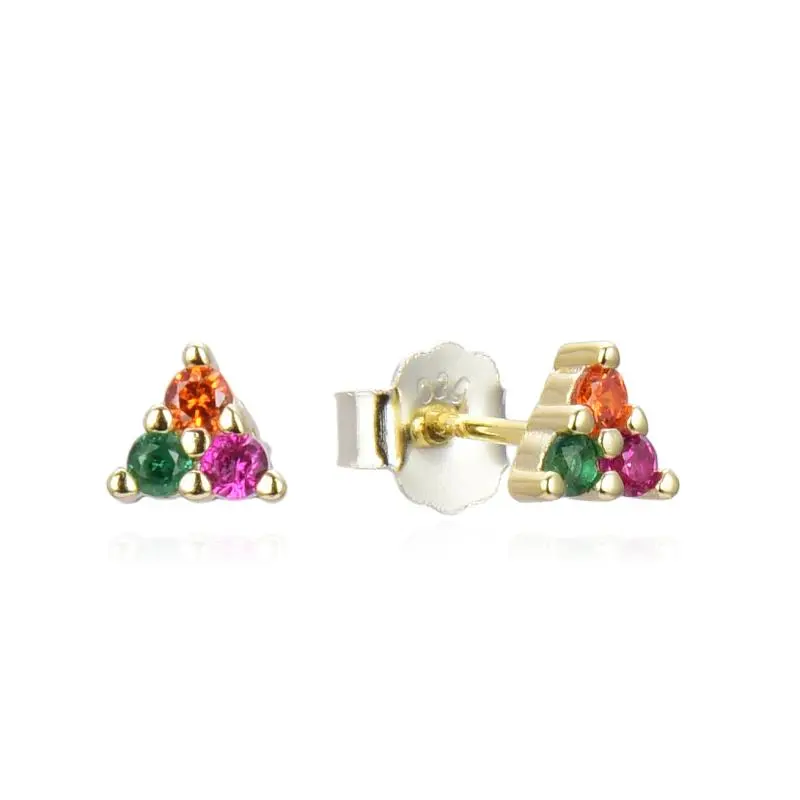 CZ Mini Triangle Studs