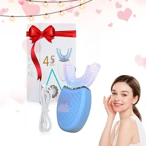 Adult Ultrasonic U-Shaped Automatic Toothbrush, 360 Degree Full Mouth Cleaning, Ipx7 Waterproof Design, Ideal for Home Use Gift Idea, Teeth Cleaning Tool