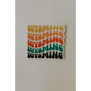 Retro Wyoming Sticker - Vinyl Decorative Sticker - Waterproof - Ideal for Home Decor - Versatile Decorative Ornament