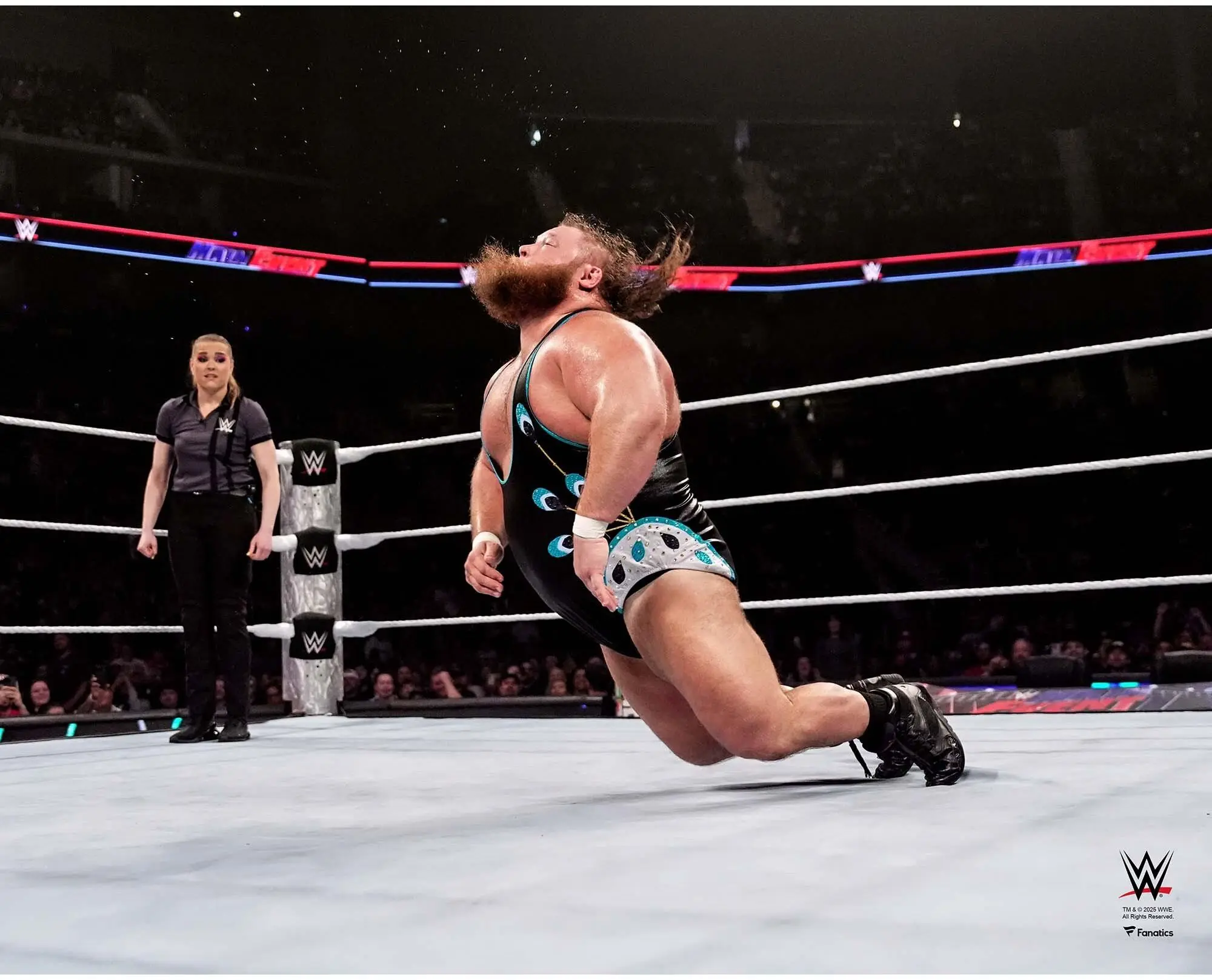 Otis WWE Unsigned In-Ring Caterpillar Photograph