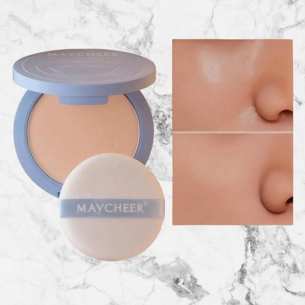 MAYCHEER Flawless Soft Focus Loose Setting Powder, 24-Hour Oil Control for Oily & Acne-Prone Skin, Waterproof Soft Matte Finish, 10g, Foundation, Soft Matte Makeup