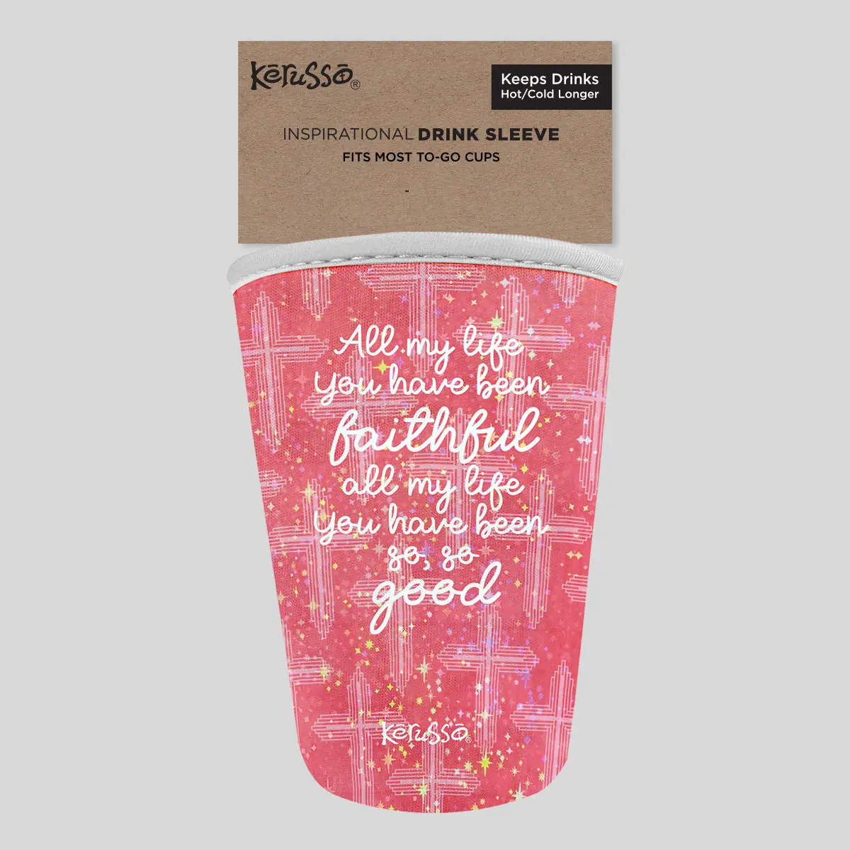 Kerusso Portable Reusable Cup Drink Sleeve, So So Good Drinkware Accessory, Portable Reusable Drinkware Accessories
