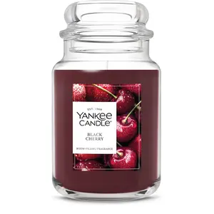 Yankee Candle Black Cherry Original Large Jar Scented Candles, 22 Oz