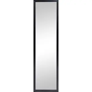 13x49 Black Rectangle Large Wall Mirror for Bathroom or Living Room