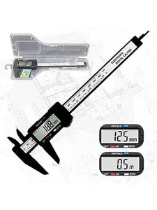 Digital Calipers,Electronic Digital Calipers,LCD Screen displays 0-6"Caliper Measuring Tool,inch and Millimeter Conversion, Suitable for Jewelry Measurement and 3D Printing