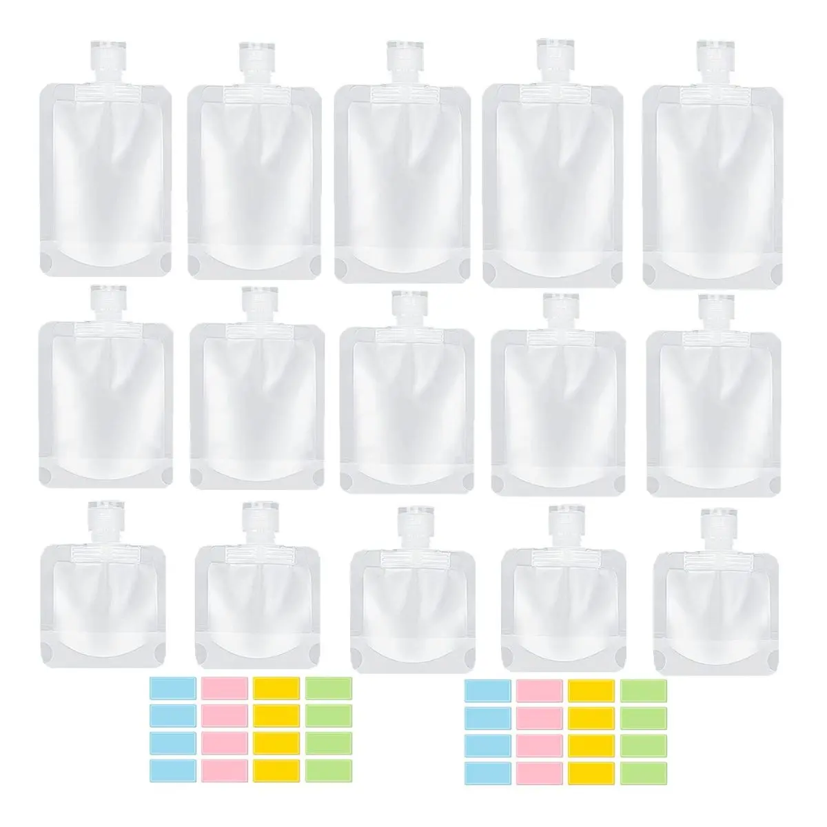 17 Pack TSA Approved Travel Pouches – Refillable Toiletry Containers for Liquids