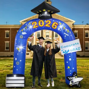 Moko 10FT Graduation Inflatable Arch, Outdoor Yd Festive Decor with 9 LED Lights, Class of 2026 Party Supplies for High School & College