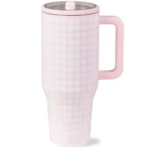 Traveler Insulated Tumbler with Flip Straw & Cup Holder - 24H Leak-Proof Stainless Steel Water Bottle, Double Wall Vacuum Insulated, Portable Mug for Coffee, Tea, Gym & Travel