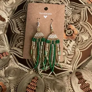 Choctaw native handmade seed bead earrings