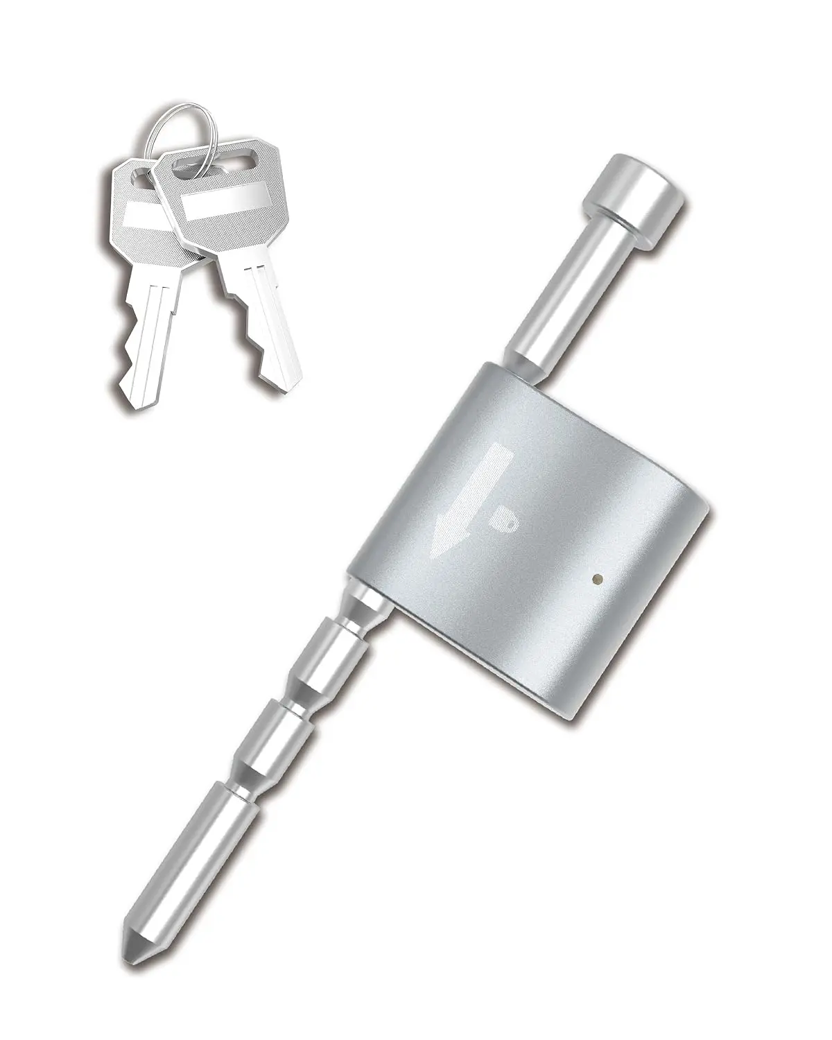 RETRUE Trailer Coupler Lock, 4 Adjustable Lengths, 1/4" Diameter,Silver | Tongue Pin Lock,Weather-Resistant, Fits 1/2" to 3" Latch-Type Coupler, For Trailer, RV, Truck, Towing