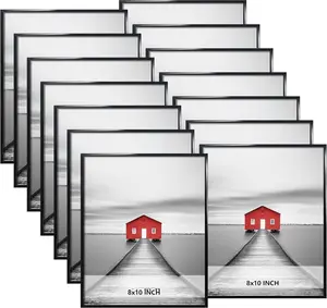 8x10 Picture Frame,Black Picture Frame Set of 12,Multi Pack 8x10 Frame for Wall & Tabletop Mounting in Horizontal or Vertical Format
