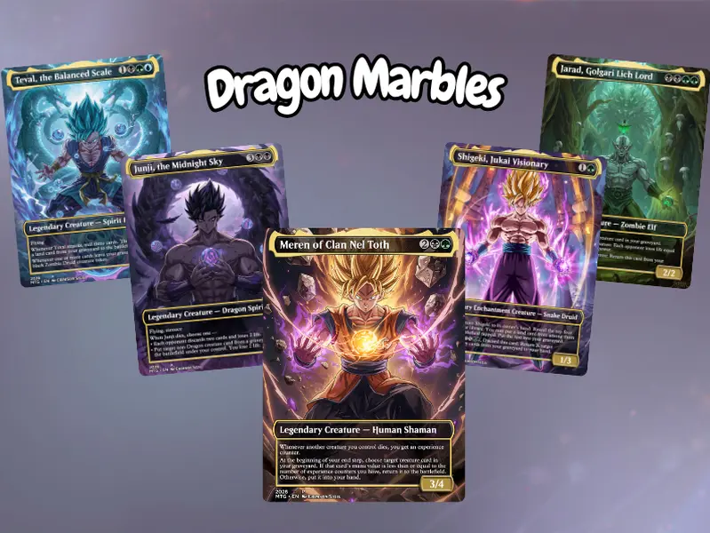 Dragon Marbles Anime Proxy Deck 100 Cards + Tokens | Full Commander EDH Deck