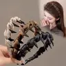 AWAYTR 3Pack Vintage High Cranium Hairband Fashion Headbands with Teeth Comb for Women Party Wedding Home Hairband Hair Accessories