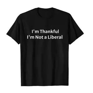 Men's Short-Sleeve Round-Neck Seamless Knit Classic Cotton T-Shirt - Soft Menswear Top, Personalized "Not a Lib" Streetwear Casual Tee, Festive Gag Gift for Christmas, Thanksgiving