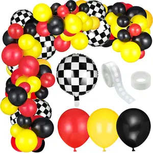 127-Piece Race Car Balloons Party Supplies Garland Arch Decorations for Birthday Race Car Style