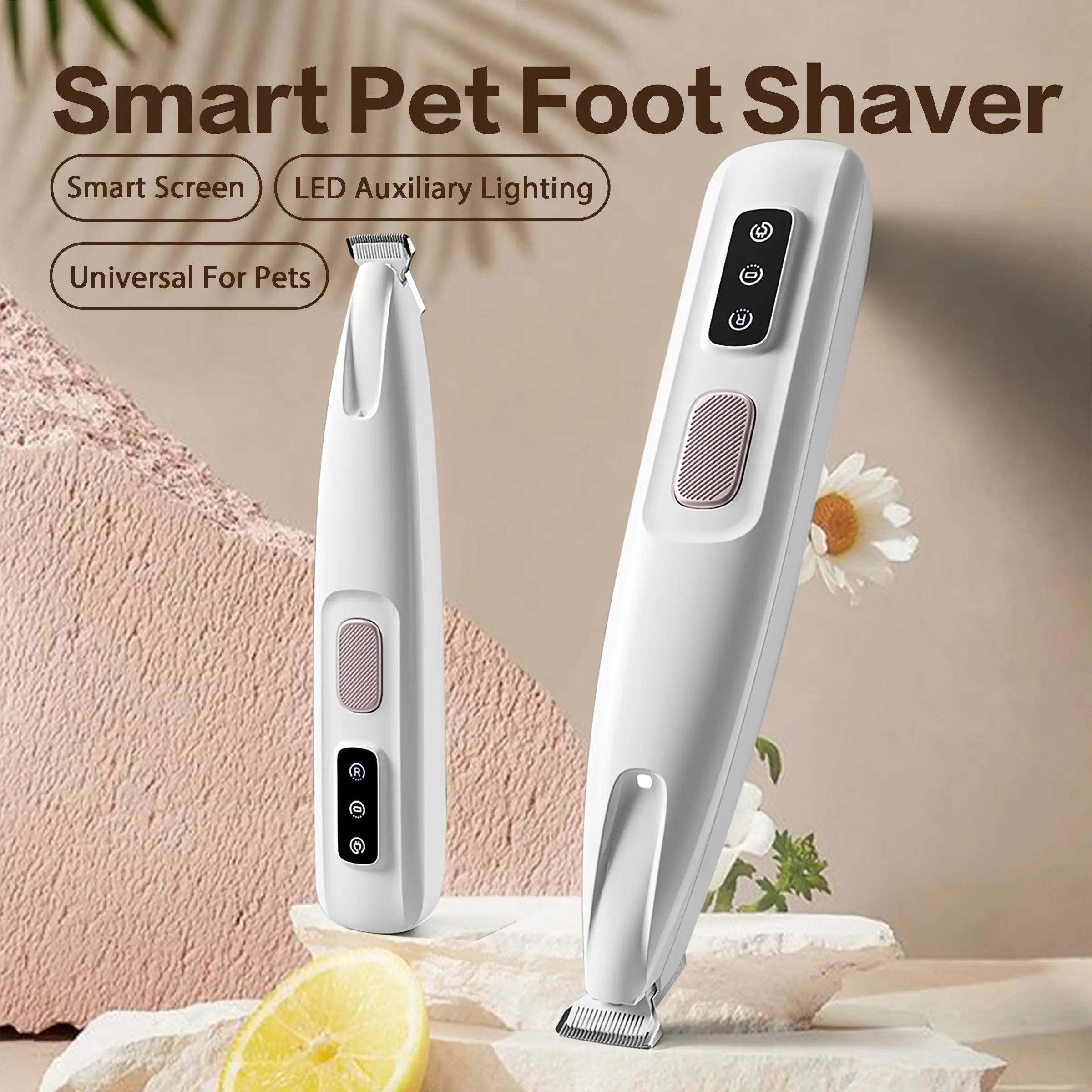 [A] 2025 New Pet Paw Trimmer,Rechargeable Quiet Hair Trimmer for Pets,Professional Pet Grooming Kit - Cordless Waterproof Clippers with LED for Preci