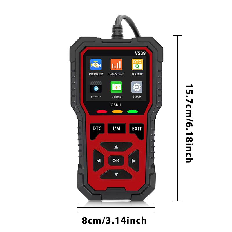 OBD2 Scanner V539 Car Code Reader Diagnose Check Engine Light Smog Check DTCs Scan Tool Live Data Stream Voltage Test for Vehicles Since 1996