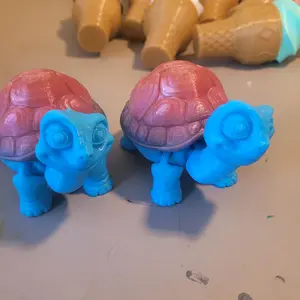 Tortoise Jewelry Box Teal with Glow in the Dark Shell