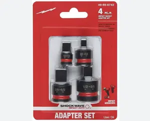 Milwaukee 4pc Impact Socket Adapter Set 49-66-6742