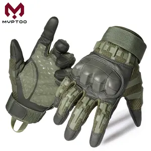 Tactical Gloves Hrad Shell PU Leather Touch Screen Gloves Full Finger for Tactical Combat Hunting Shooting Paintball Outdoor Protective Gear