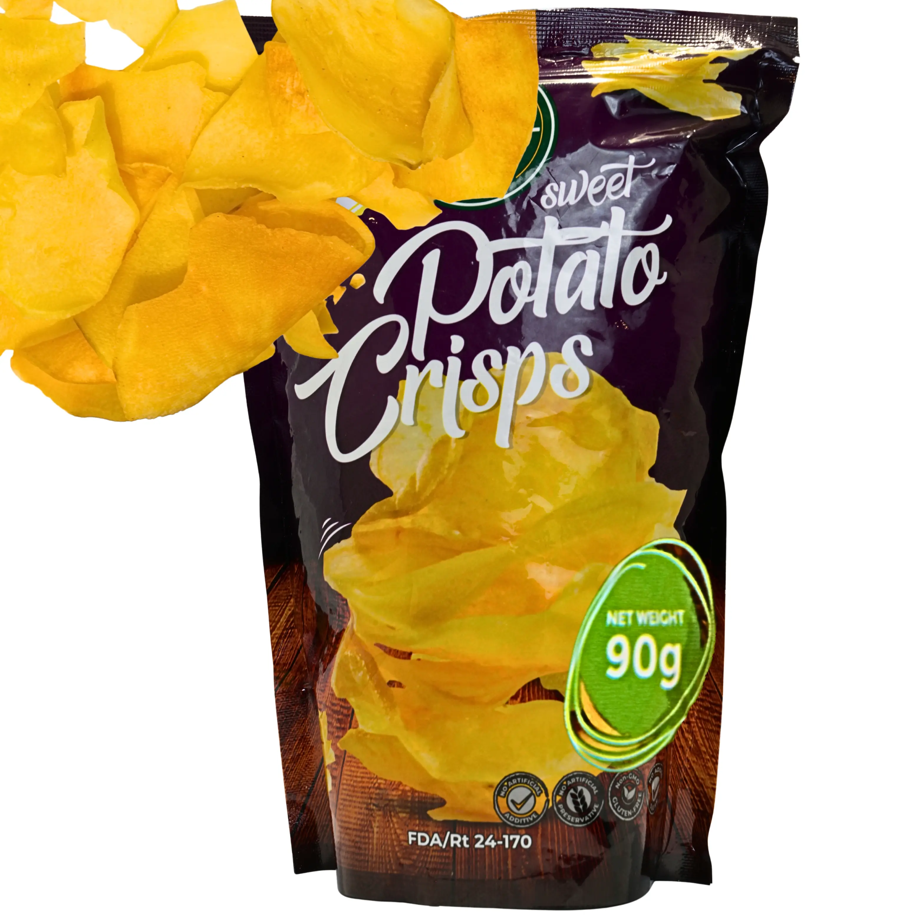 African Delights Sweet Potato Chips, Pack of 3 (90g Each)