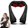 Shiatsu Neck Shoulder Back Massager - Neck Shoulder Relaxer, 16 Deep Kneading Modes, Heat, Adjustable Vibration Intensity, Durable Handle, Plug-In with AC/Car Adapter, Portable Deep Tissue Pain Relief, Self Care Products for Adults (Car & Home Use)