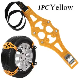 Double buckle TPU Chains 1pcs/set Adjustable Car Anti-skid Safety Winter Roadway Safety Tire Snow Snap Skid Wheel chains Car Tires