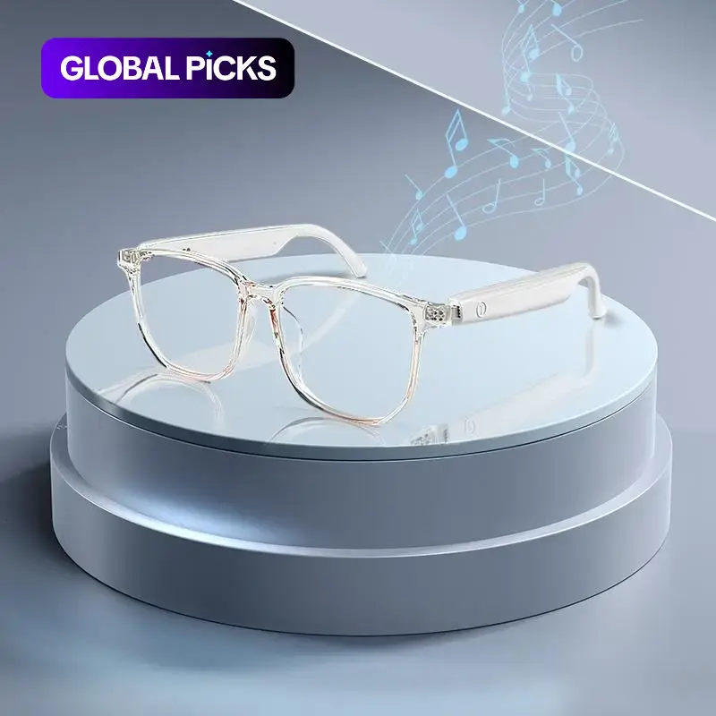 Anti-Blue Light Wireless Bluetooth Smart Glasses, Wearable Smart Glasses, Open-Ear Audio Glasses with Wireless Calls, Portable Noise-Reducing Design, Durable Lightweight Smart Eyewear for Outdoor Use #GLOBAL PICKS