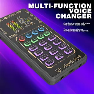 To Party Tech LSDus X55 Pro Mini Portable Sound Card with Universal Functions for Live Streaming Gaming Karaoke Recording Plug and Play Multi-Function Voice Changer