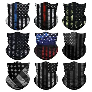 "Black Flag" Series 6-Piece Neck Gaiter Set—Seamless, multi-functional headwear featuring UV protection and sun-shading capabilities. An absolute essential for sweltering weather, making it ideal for cycling, construction work, and everyday wear.