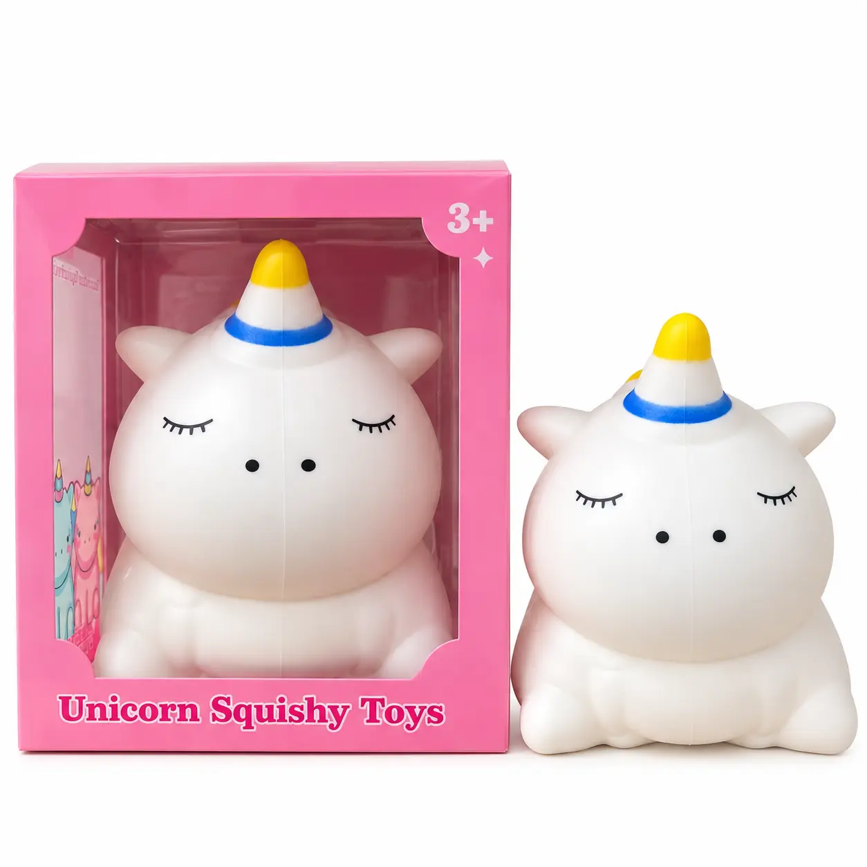(WHITE) JUMBO UNICORN STRESS RELIEF TOY!