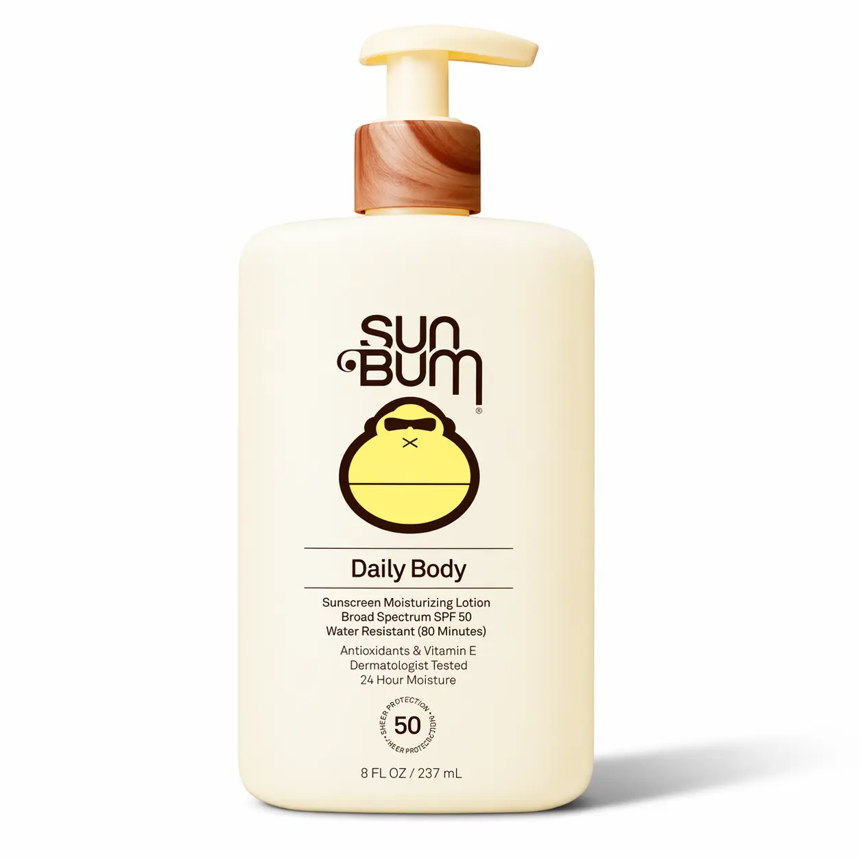 Sun Bum Daily SPF 50 Body Sunscreen Lotion – Broad Spectrum Moisturizing Sunscreen with Vitamin E, Water Resistant, Vegan & Hawaii 104 Compliant (No Oxybenzone & Octinoxate), Dermatologist Tested 8oz